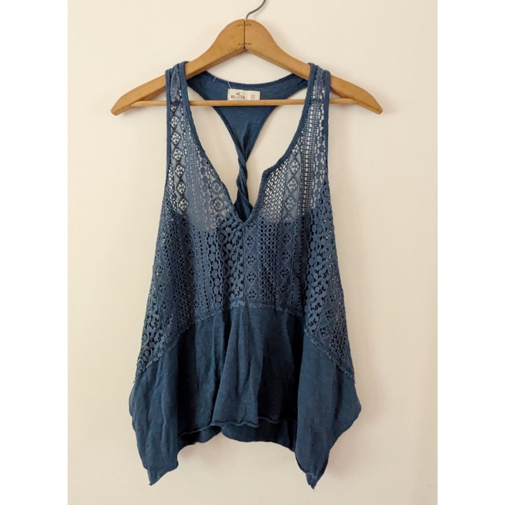 Hollister A Line Lace Detail Tank - Size XS